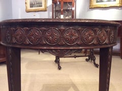 Mahogany Robert Adam Design Demilune Console Table