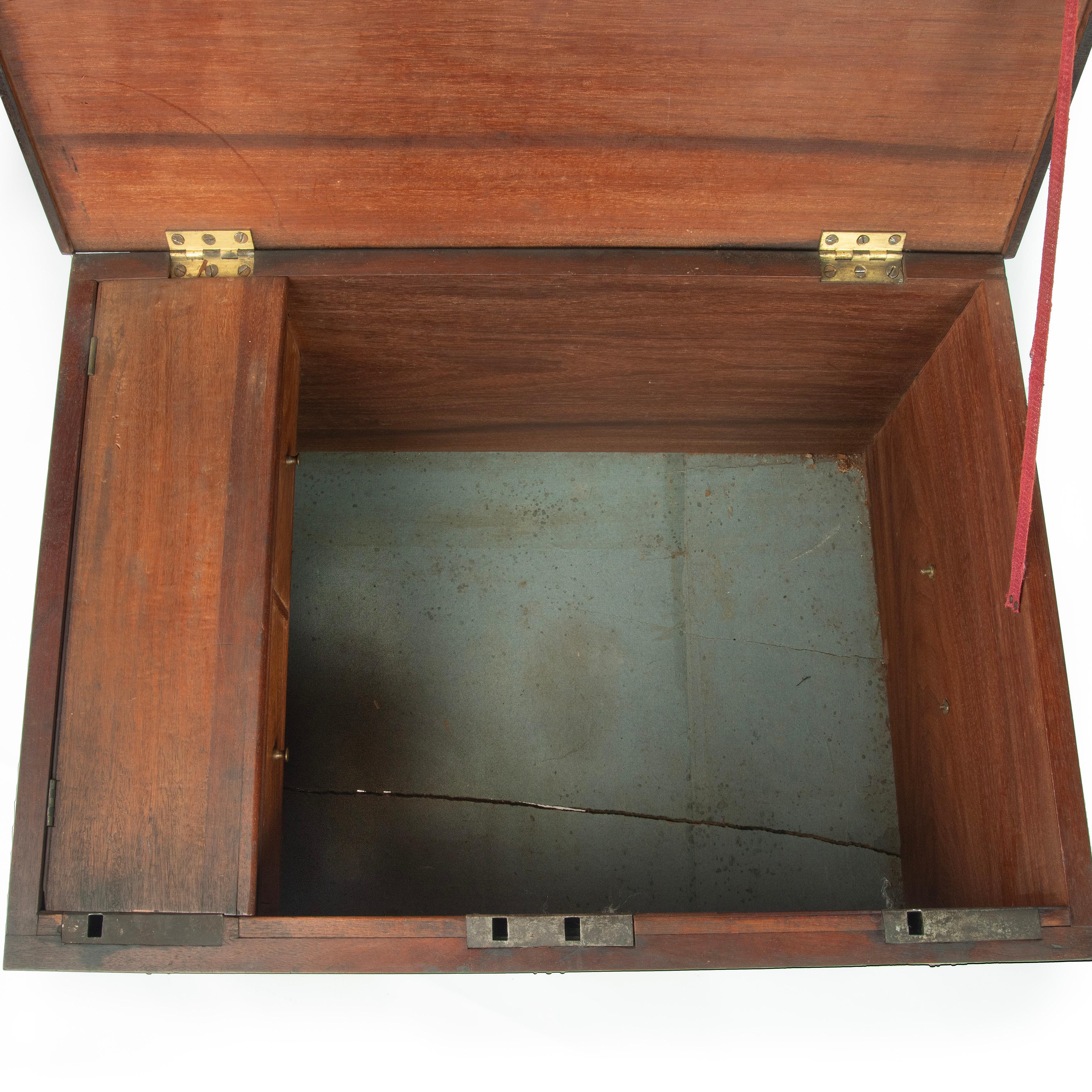 A mahogany strong box made for the Ovenden Female Society, Instituted May 1809 For Sale 1
