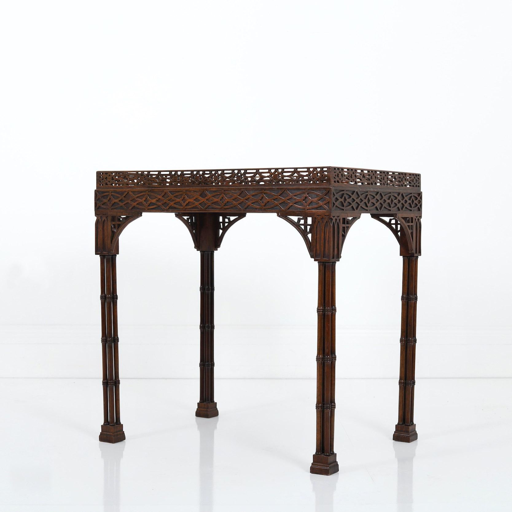 Chinese Mahogany Tea Table