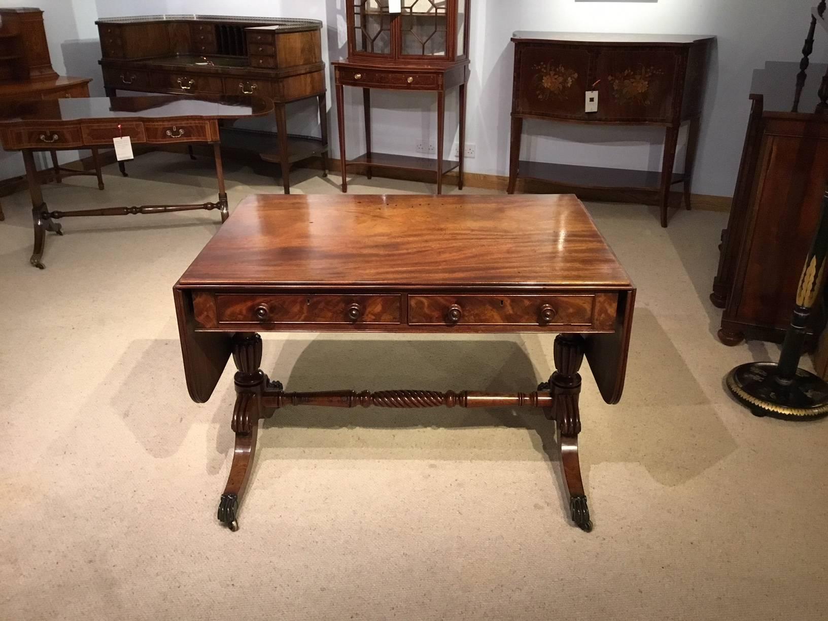 Mahogany William IV Period Antique Sofa Table In Excellent Condition In Darwen, GB