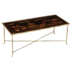 A Maison Bagues Black Lacquer Coffee Table