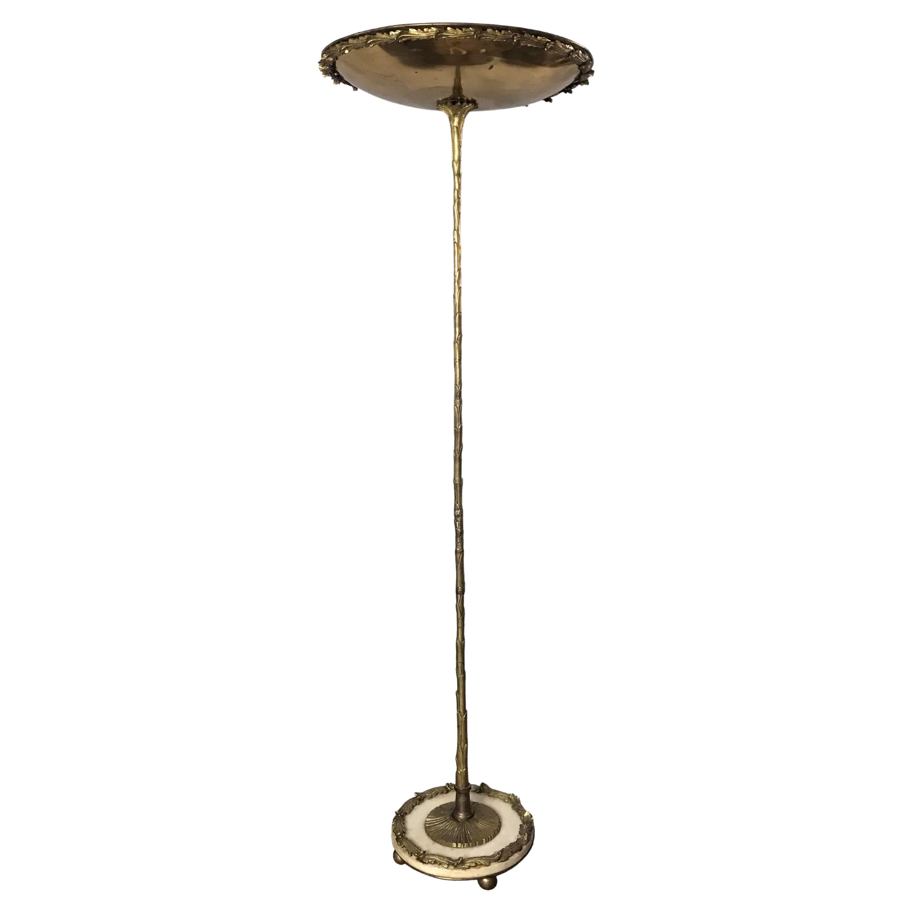A Maison Bagues Style Bronze Uplighter For Sale