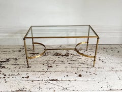 A Maison Jansen Mid-Century Neoclassical Style Brass Coffee Table
