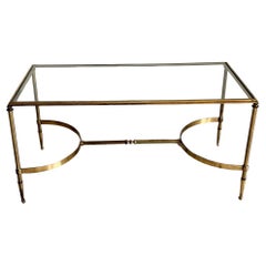 A Maison Jansen Mid-Century Neoclassical Style Brass Coffee Table