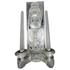 A Maison Lalique 1950tys Glass Sconces.