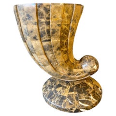 Maitland Smith Marble Cornucopia Vase