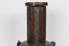A Majestic and Monumental Patinated Bronze Vase With Regal Roman Emperors