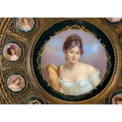 A Majestic Royal Vienna Porcelain Salon Table with Portraits