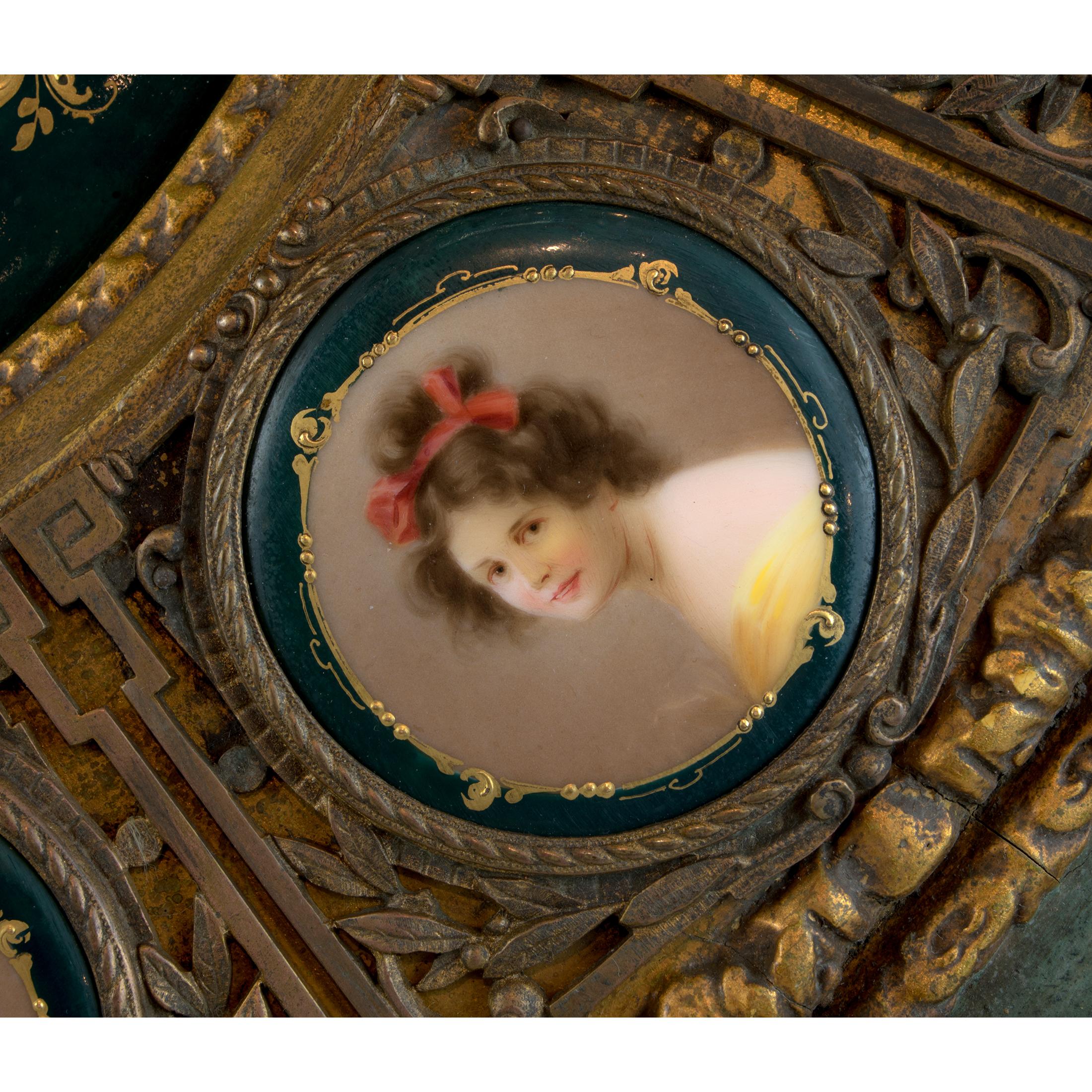 A Majestic Royal Vienna Porcelain Salon Table with Portraits For Sale 1