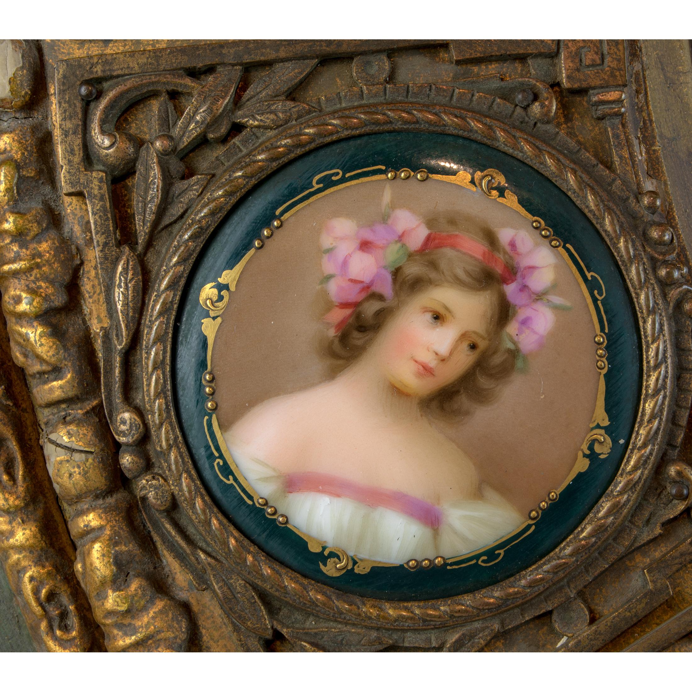 A Majestic Royal Vienna Porcelain Salon Table with Portraits For Sale 2