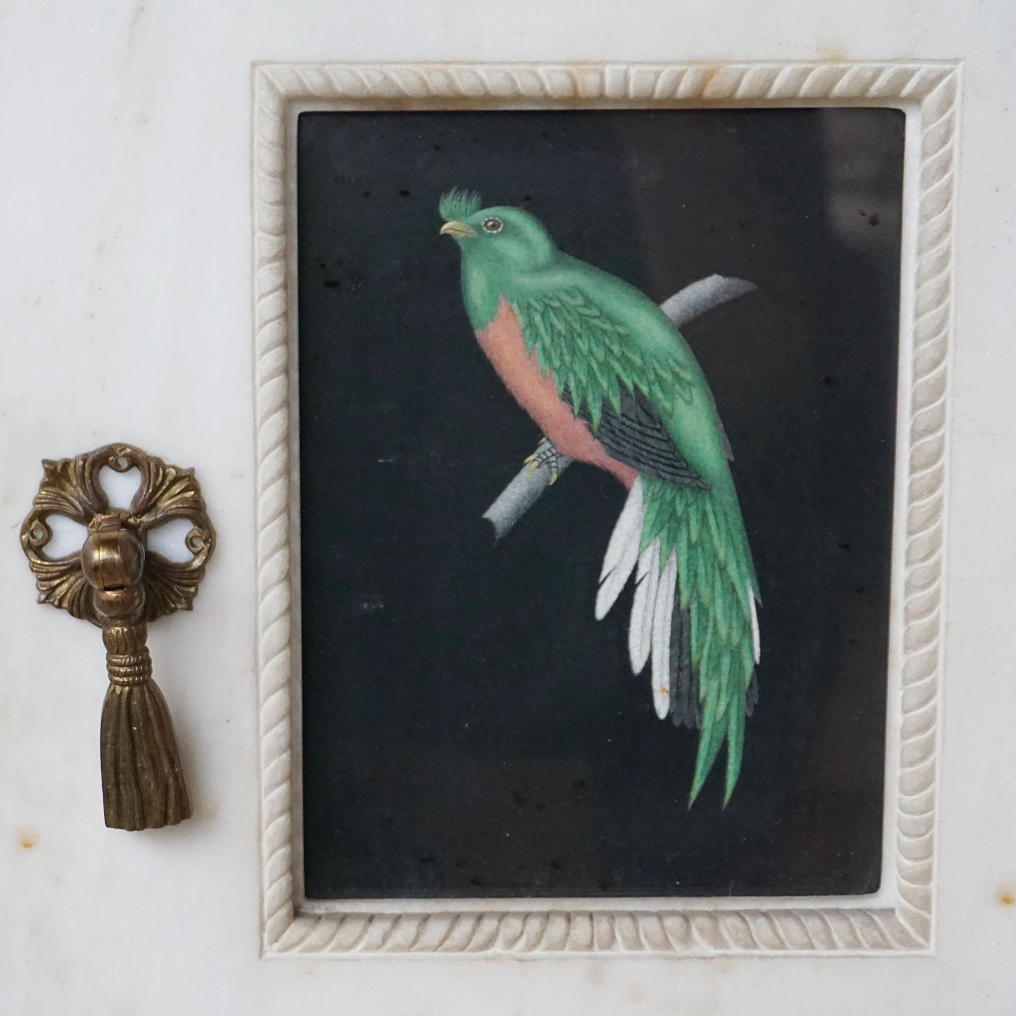 Metà XX secolo Un mobile anni '50 in malachite e marmo in vendita