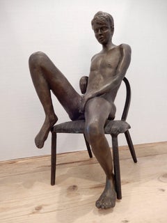 Male Bronze Nude by Artist Gerard Franc circa 1999