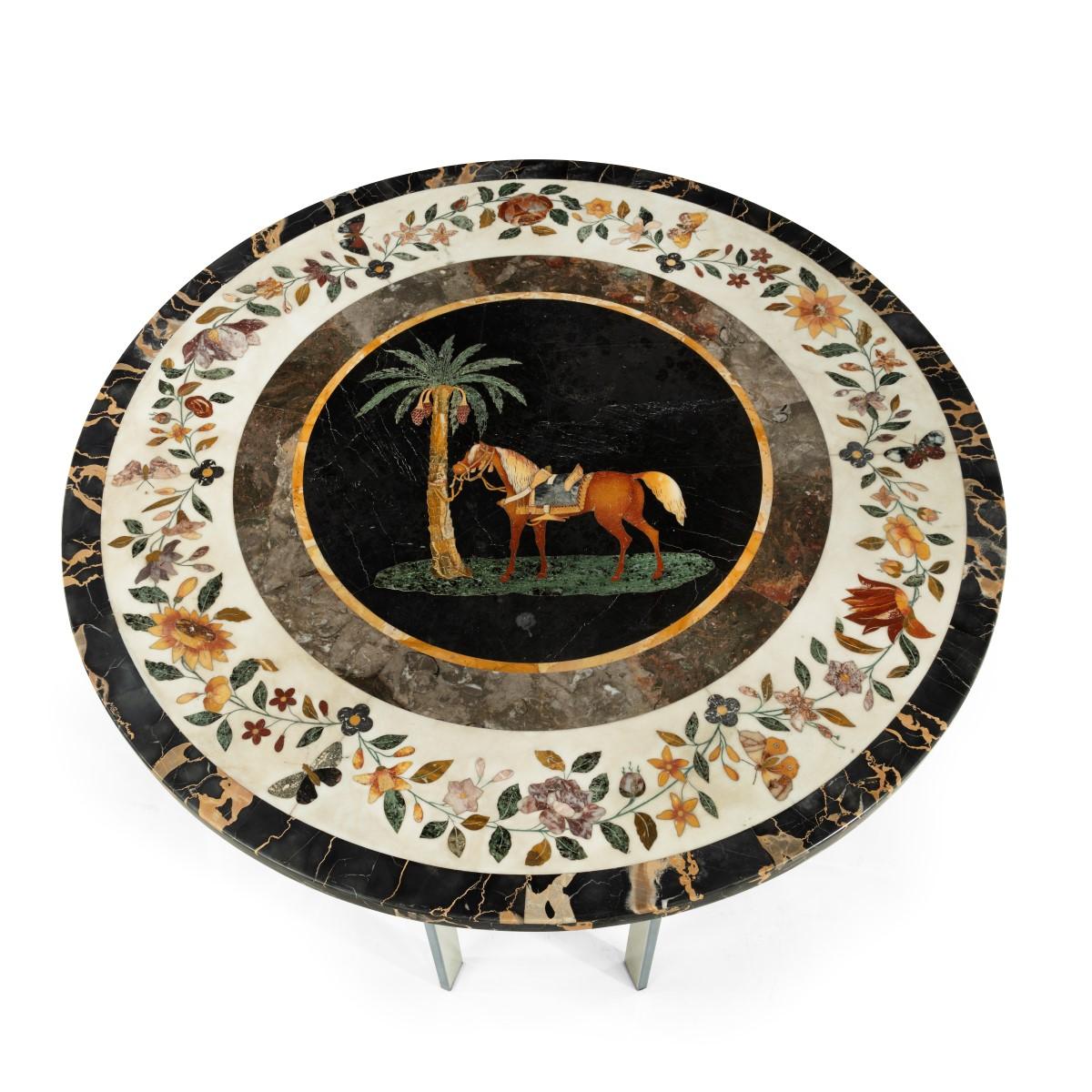 English Maltese Pietra Dura Table Top Attributed to Joseph Darmanin & Sons For Sale