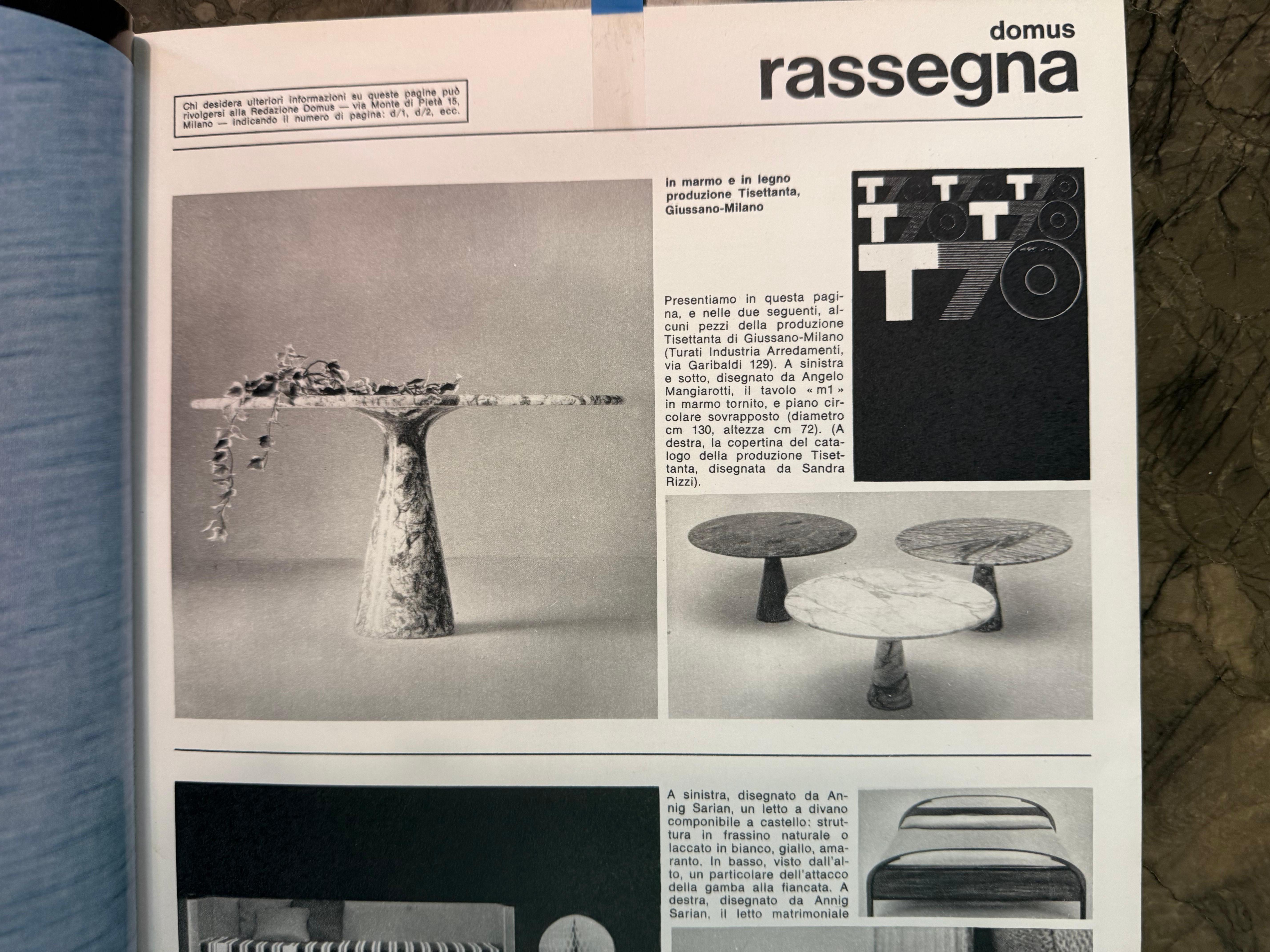A. Mangiarotti M1 Dining Table for Tisettanta early production in Marble, 1969 For Sale 11
