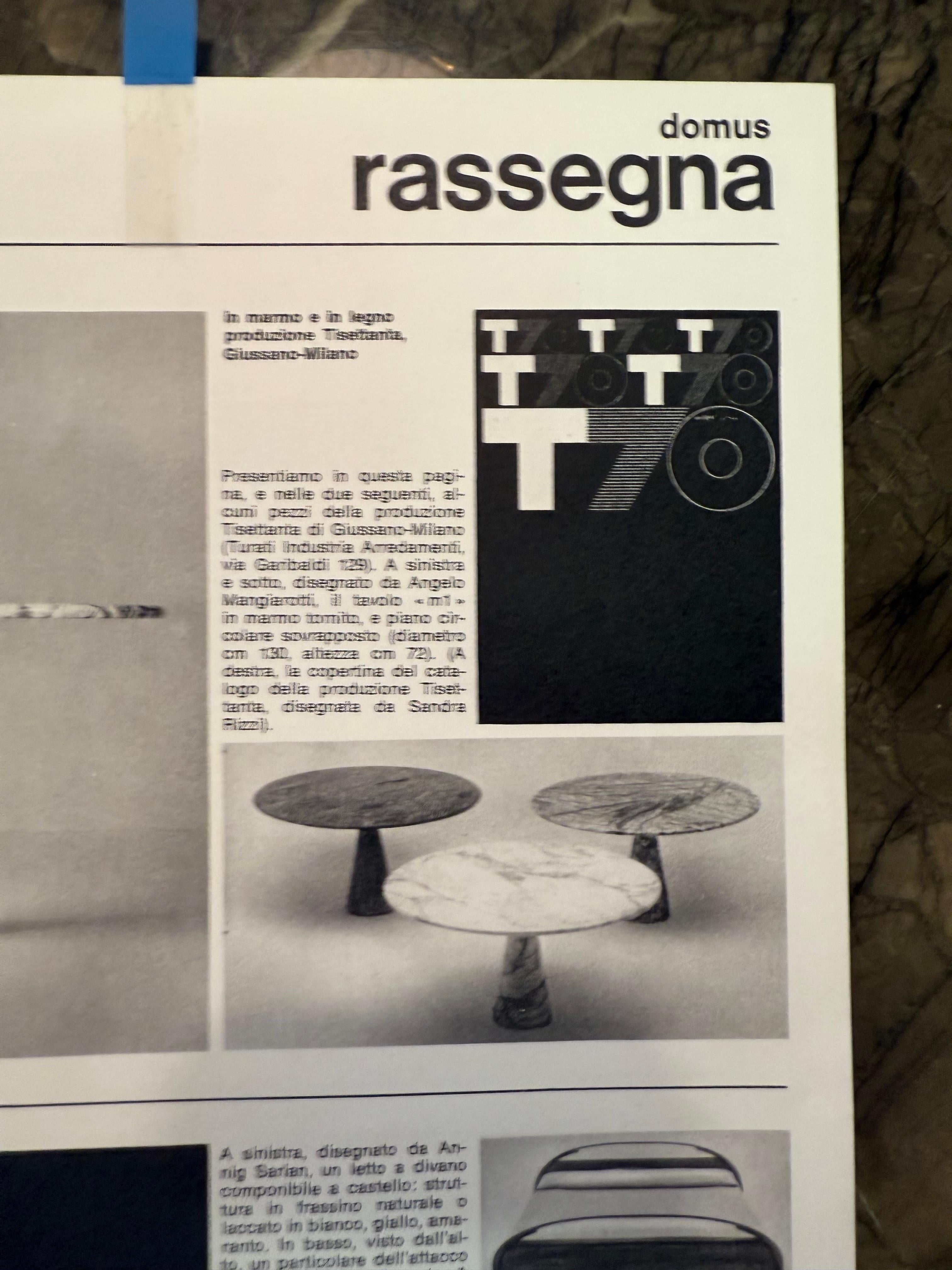 A. Mangiarotti M1 Dining Table for Tisettanta early production in Marble, 1969 For Sale 12