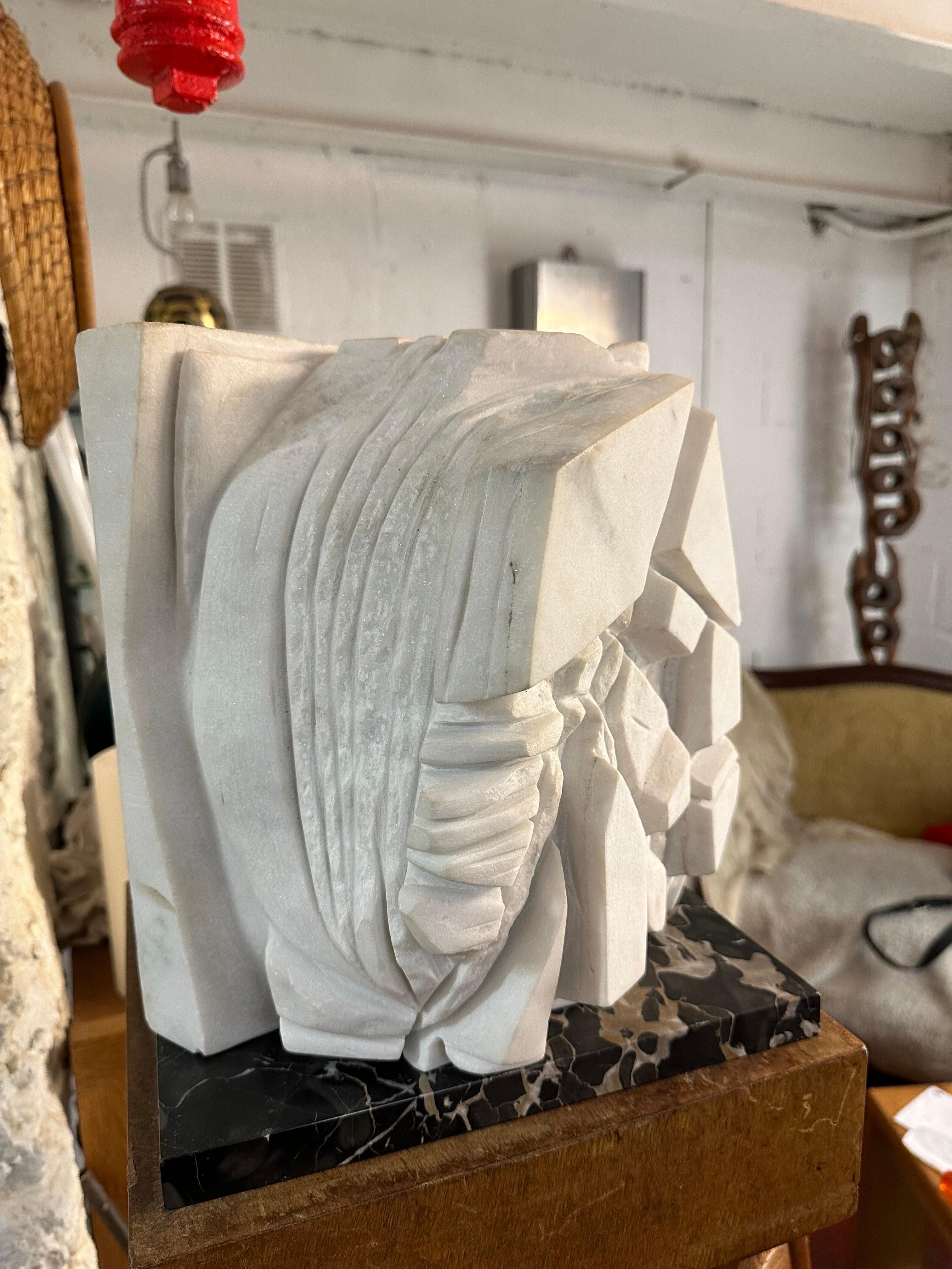 Moderne Sculpture abstraite marbre en vente