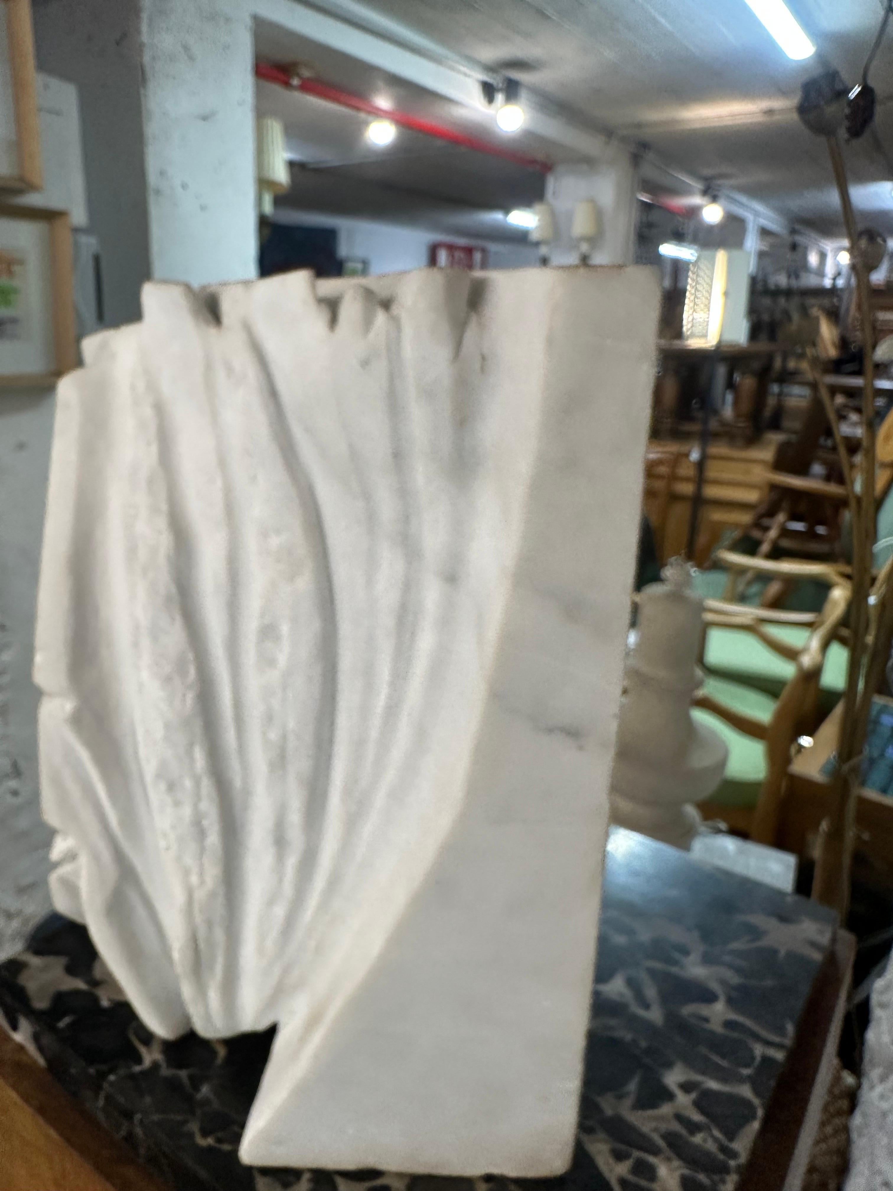Hand-Carved Marble Abstract Sculpture For Sale
