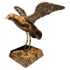 Sculpture d'oiseau en marbre de Maitland Smith 