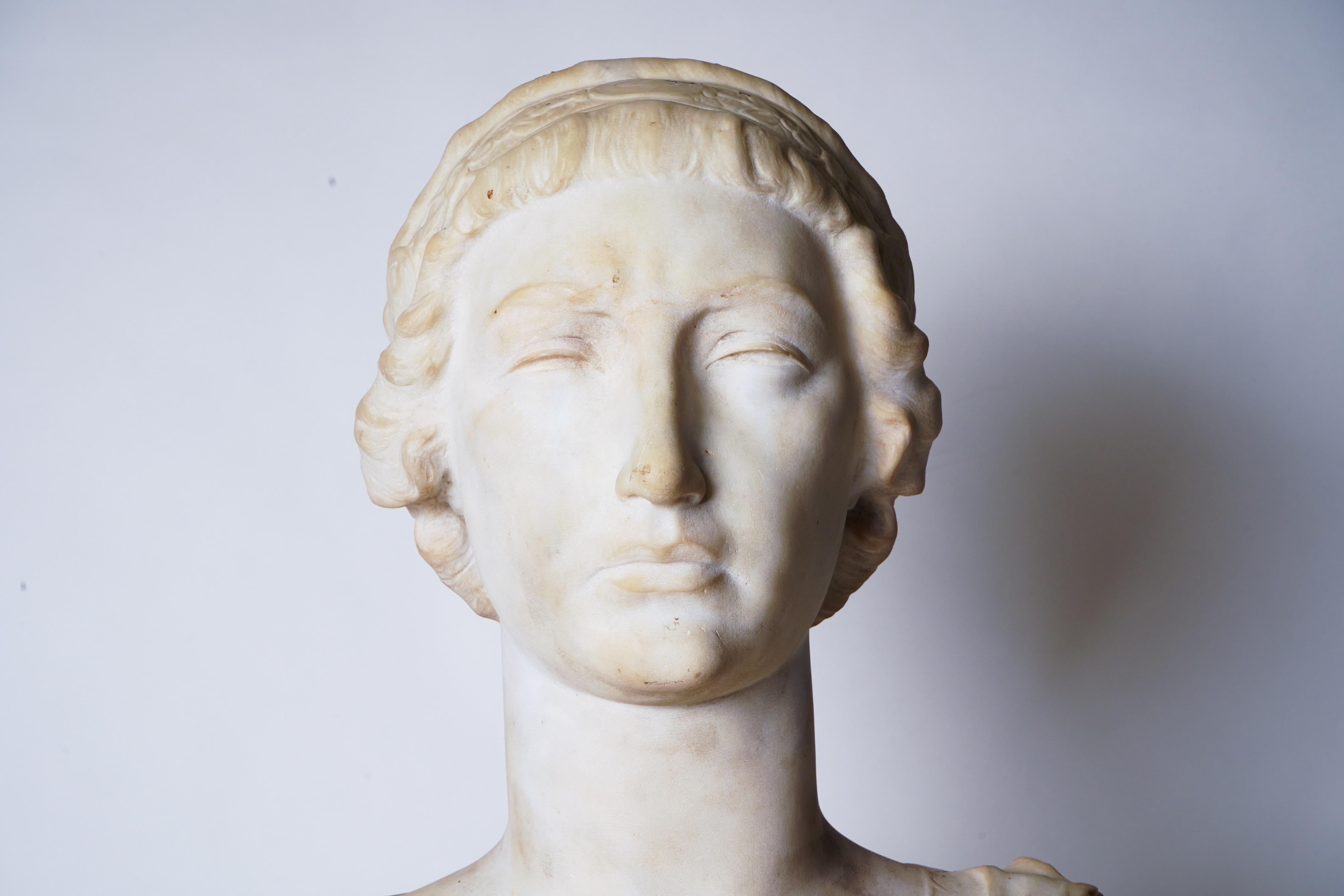 Spanish Marble Bust of a Woman