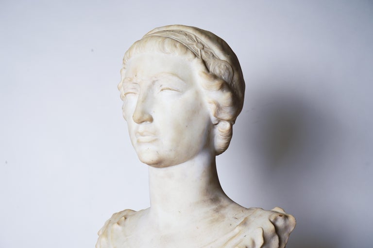 20th Century Marble Bust of a Woman