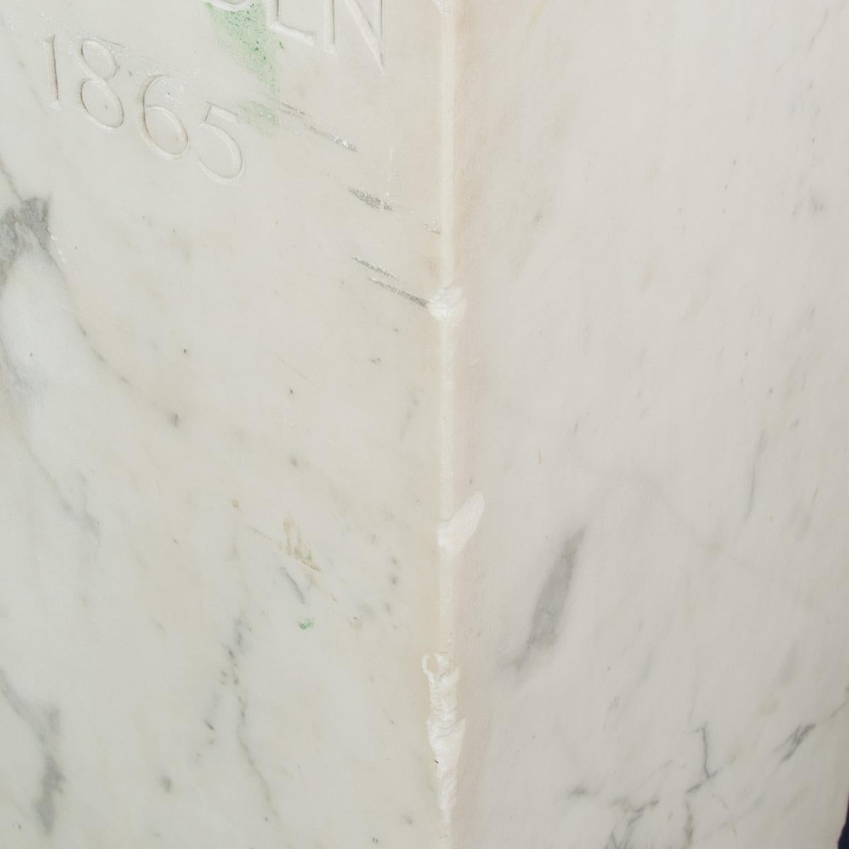 Buste en marbre sur piédestal de Richard Cobden par Richard Neville Northey Burnard 1865 en vente 5