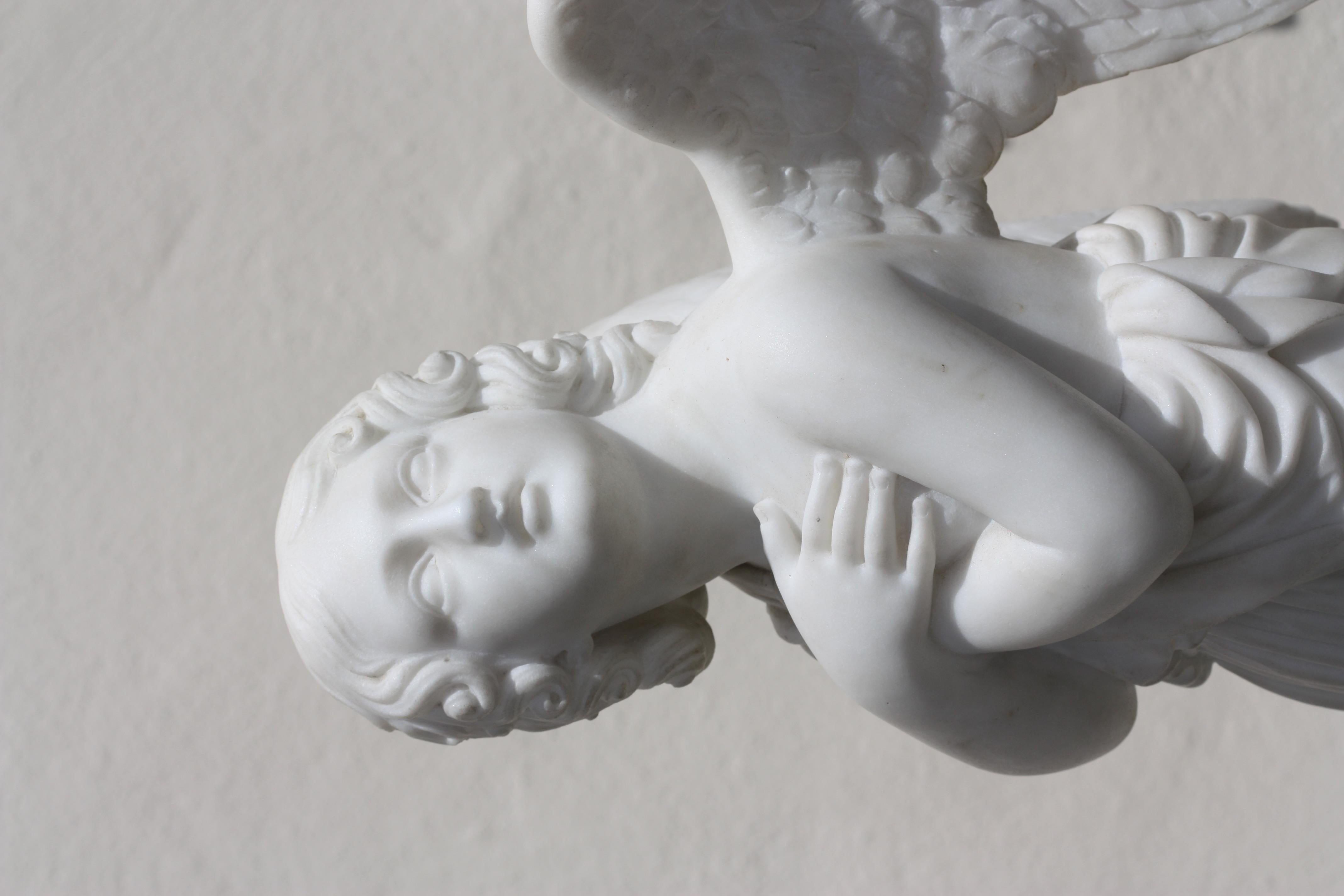 Marble Figure of an Angel after Pietro Bazzanti Florence, 19th 2