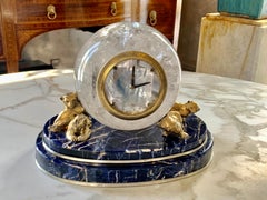 Marble and Rock-Crystal Clock by Adriano Chimento