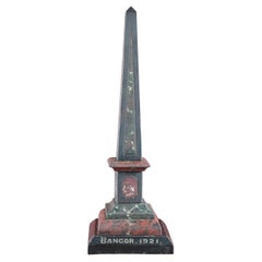 Marbleized Welsh Slate Obelisk