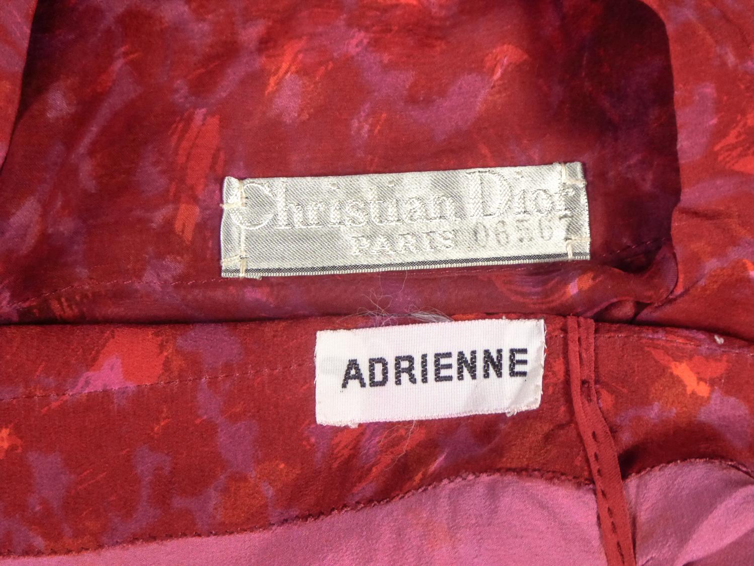 Red A Marc Bohan/Christian Dior Haute Couture Numbered 06567 Suit Skirt Circa 1975
