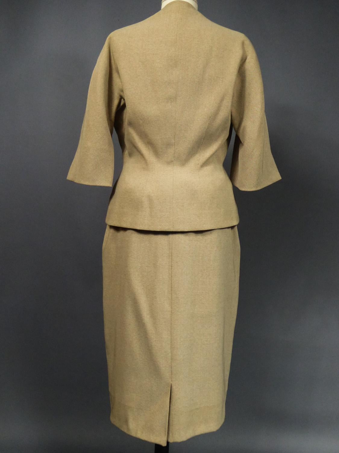 Women's A Marcel Rochas French Couture Woollen Skirt and Jacket Bar Set Circa 1948