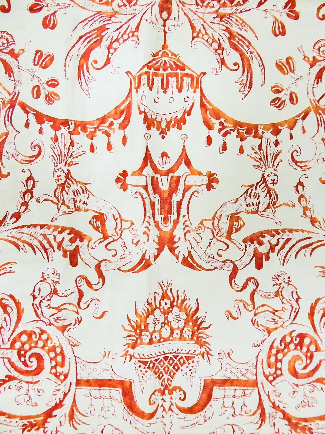 A Mariano Fortuny labelled Length in Reversible Printed Cotton Circa 1980 12