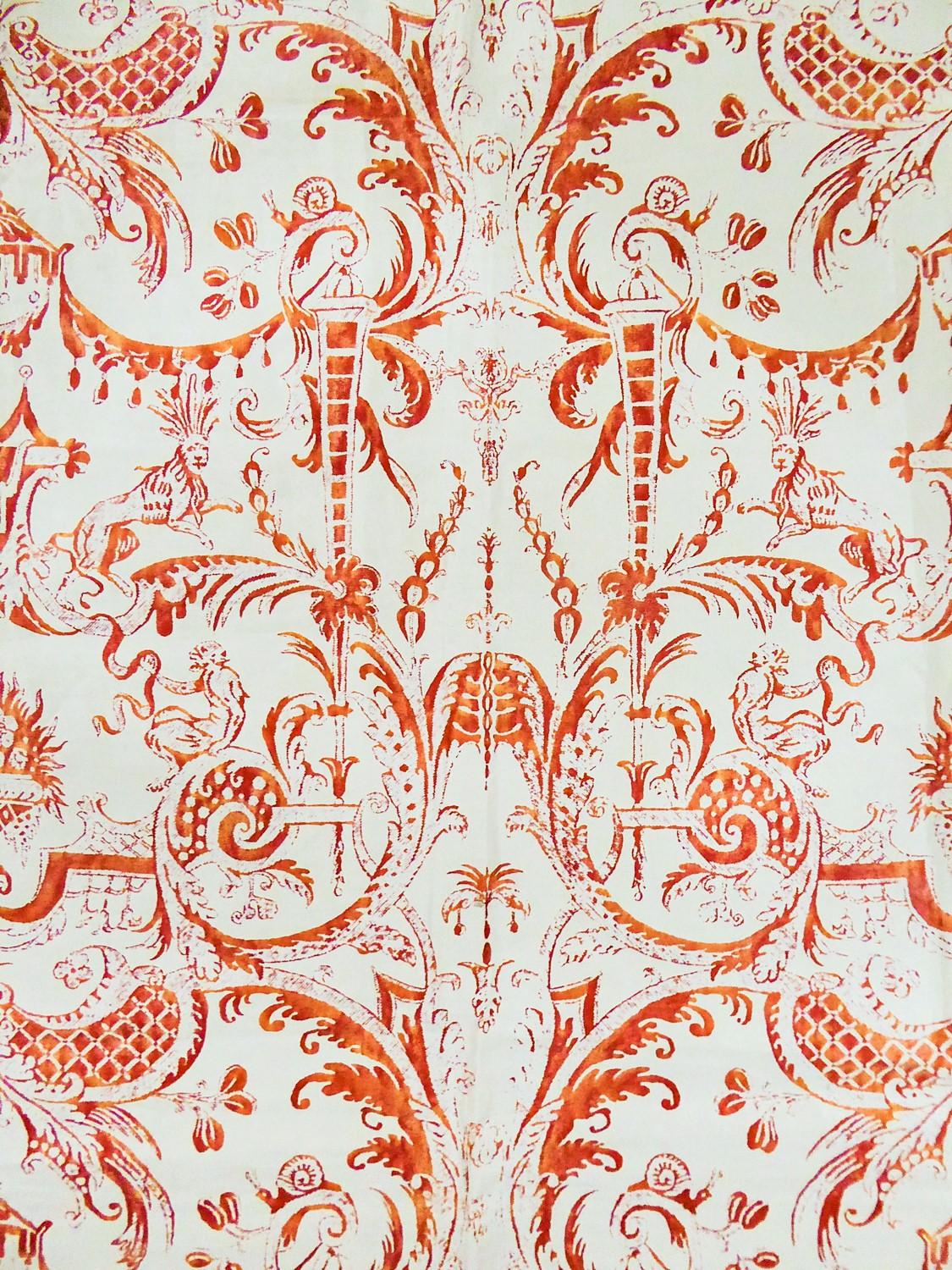 A Mariano Fortuny labelled Length in Reversible Printed Cotton Circa 1980 13