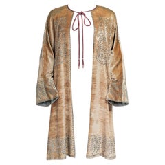 Ein Mariano Fortuny Velvet Gold bedruckter Kaftanmantel - Venedig um 1915/1925
