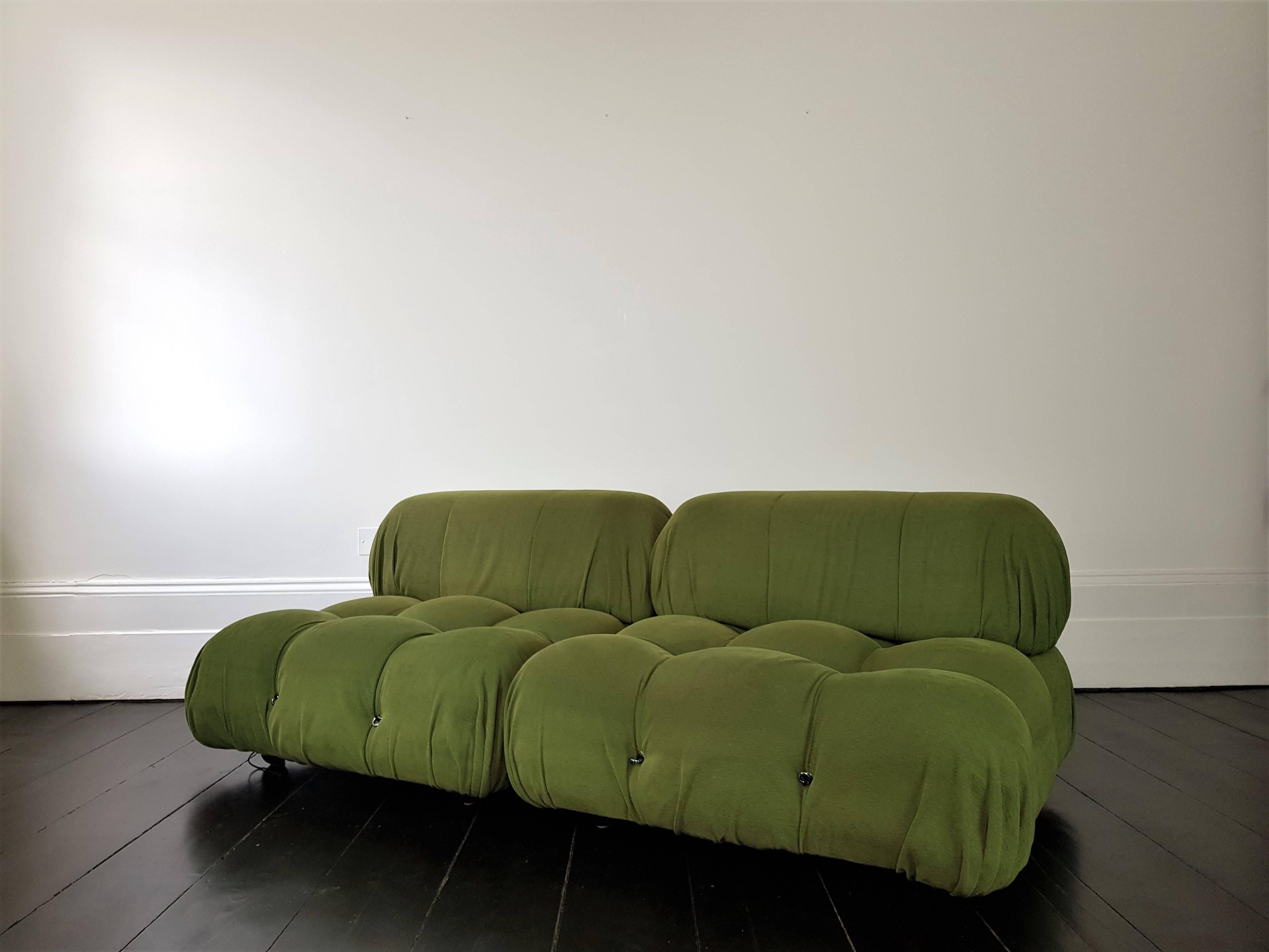 Mid-Century Modern Mario Bellini 'Camaleonda' Modular Sofa with Original Fabric, Designed 1971