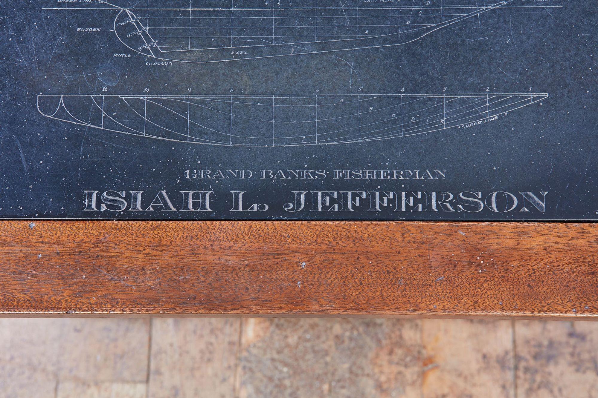 Maritime Etched Slate Drinks Table 5