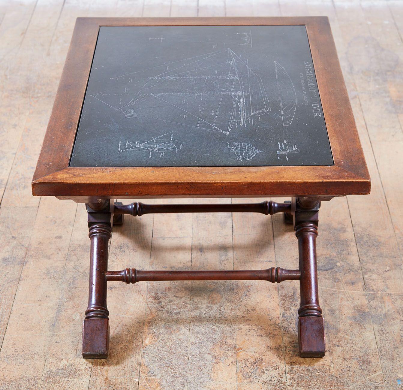 Maritime Etched Slate Drinks Table 2