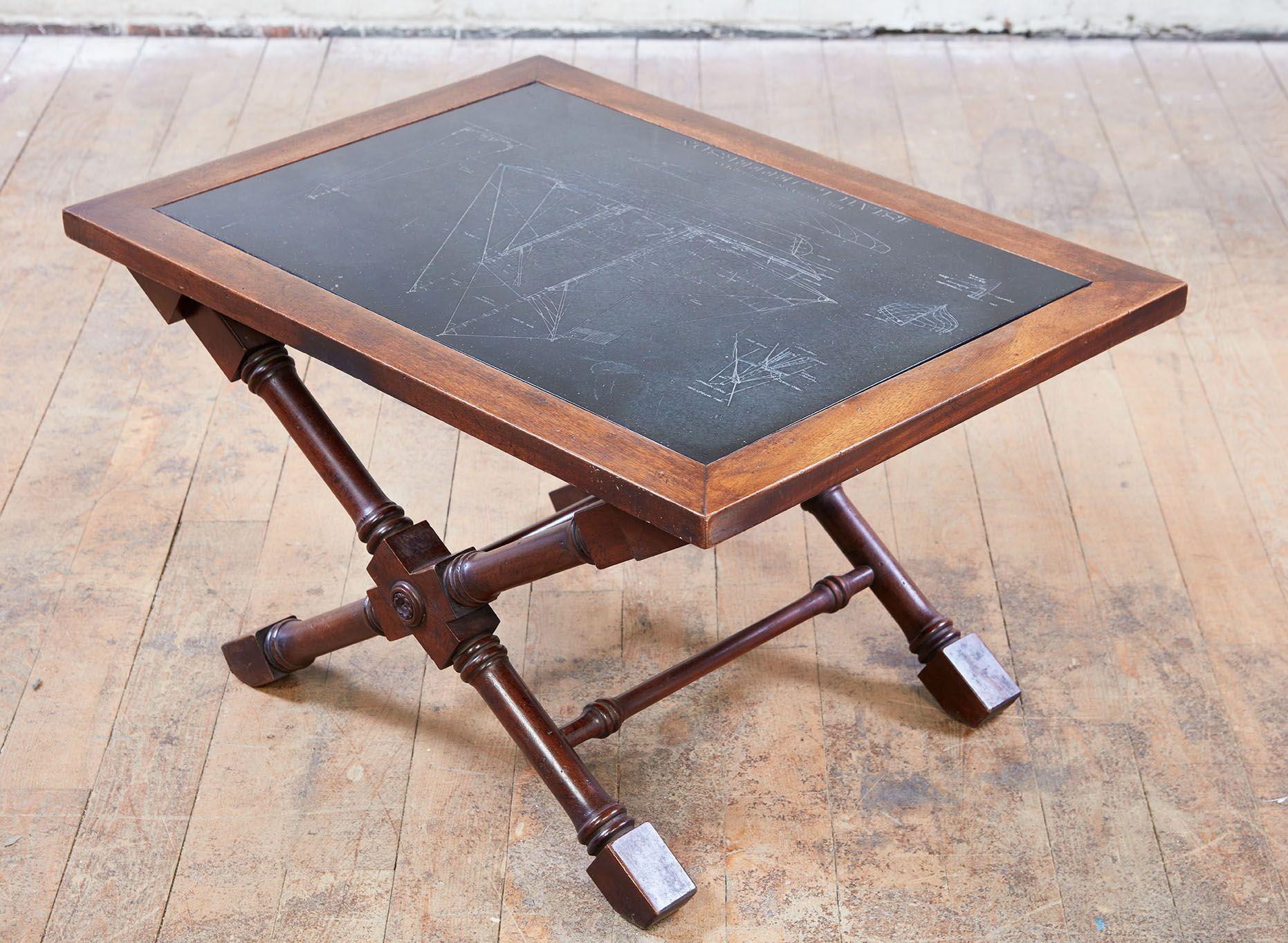 Maritime Etched Slate Drinks Table 3