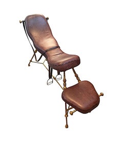 Mark Brazier Jones "Tally Ho" Chair Upholstered in Tan Leather