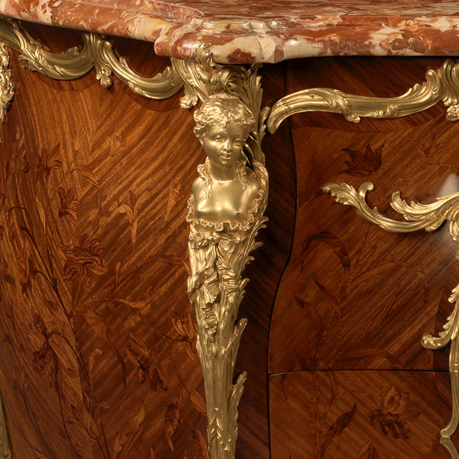 Louis XV A Marquetry and Gilt-Bronze Commode by Emmanuel Zwiener For Sale