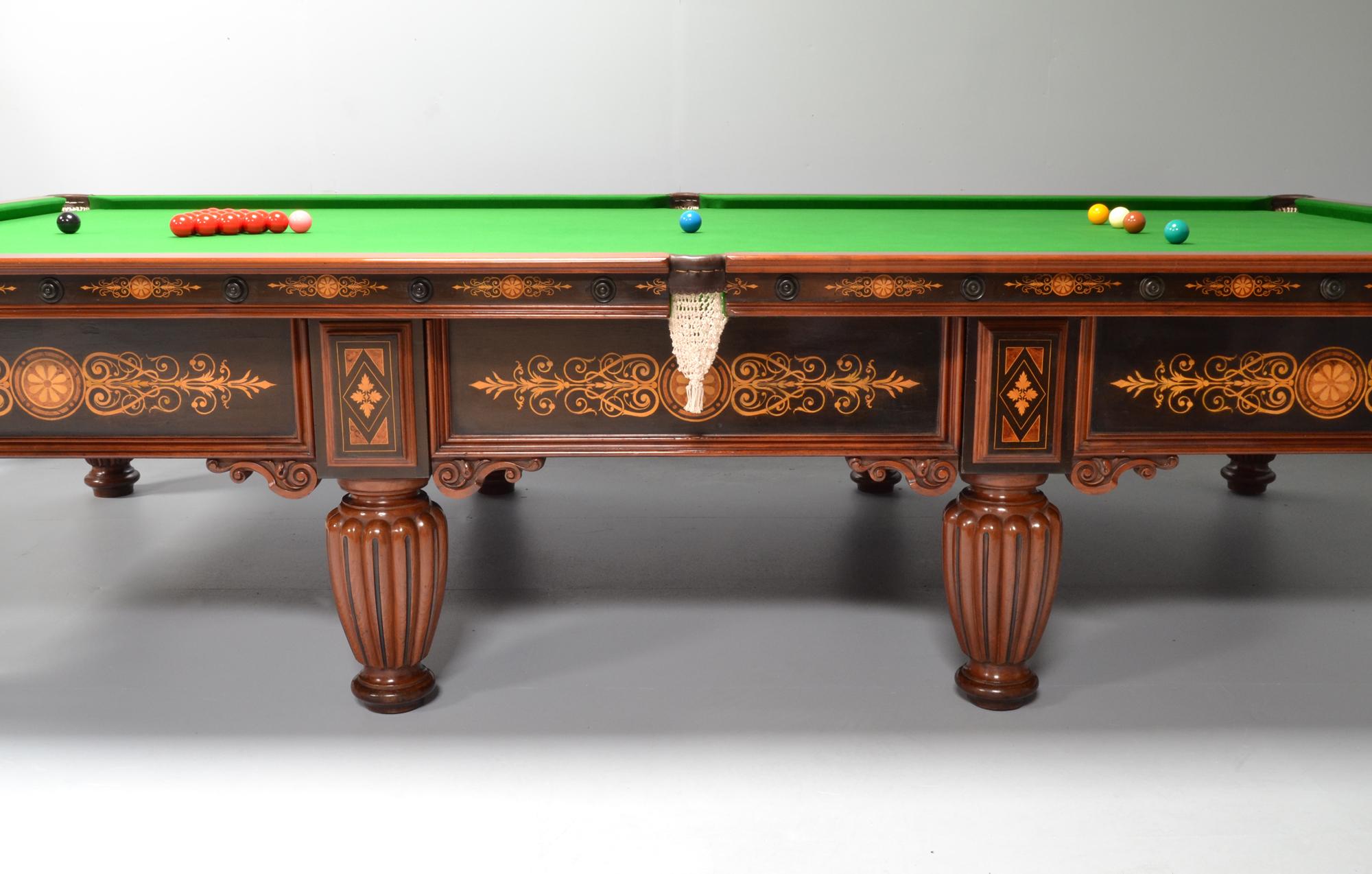 XIXe siècle Table de billard incrustée de marqueterie FREE SHIPPING UK and EU en vente