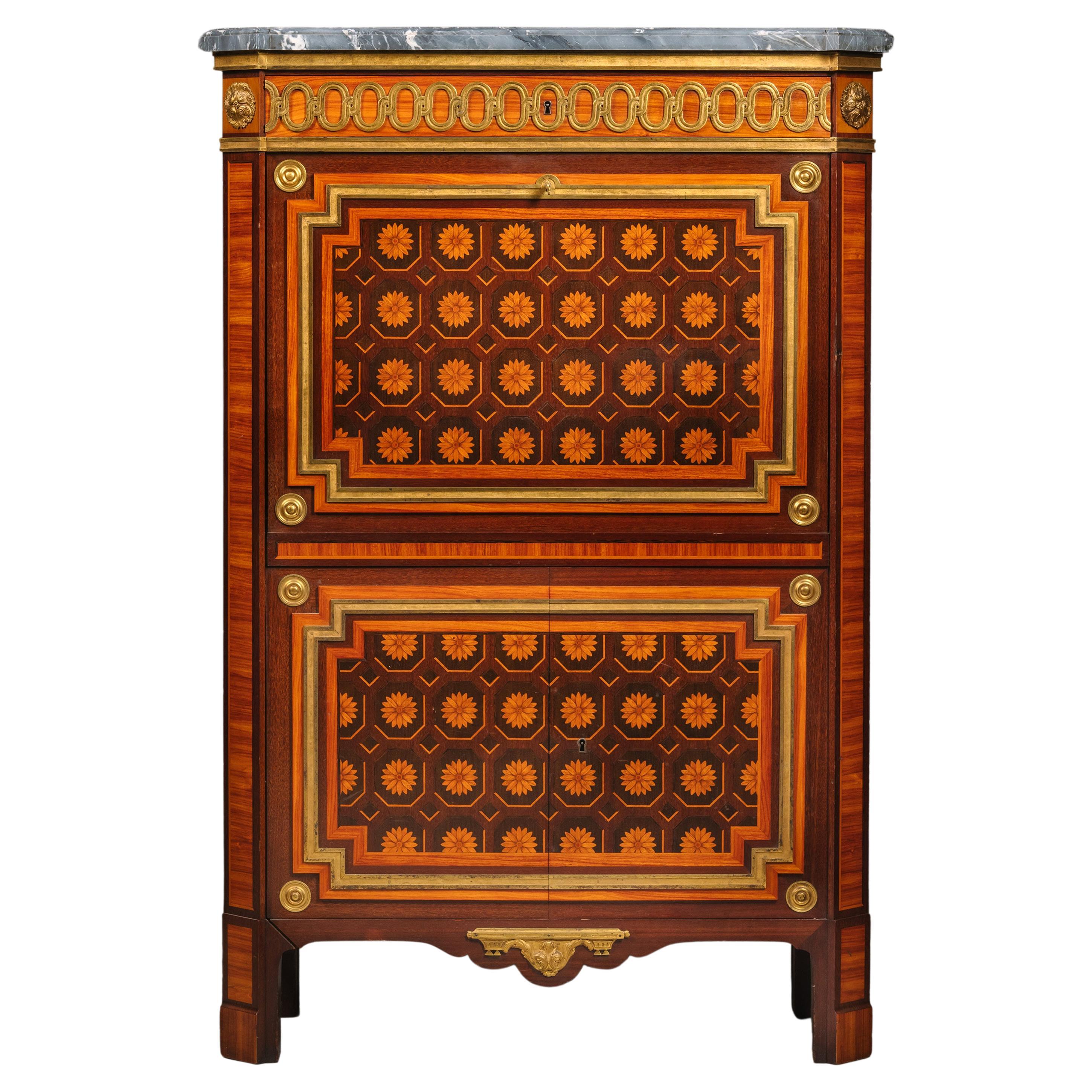 Marquetry Secretaire À Abattant by Beurdeley