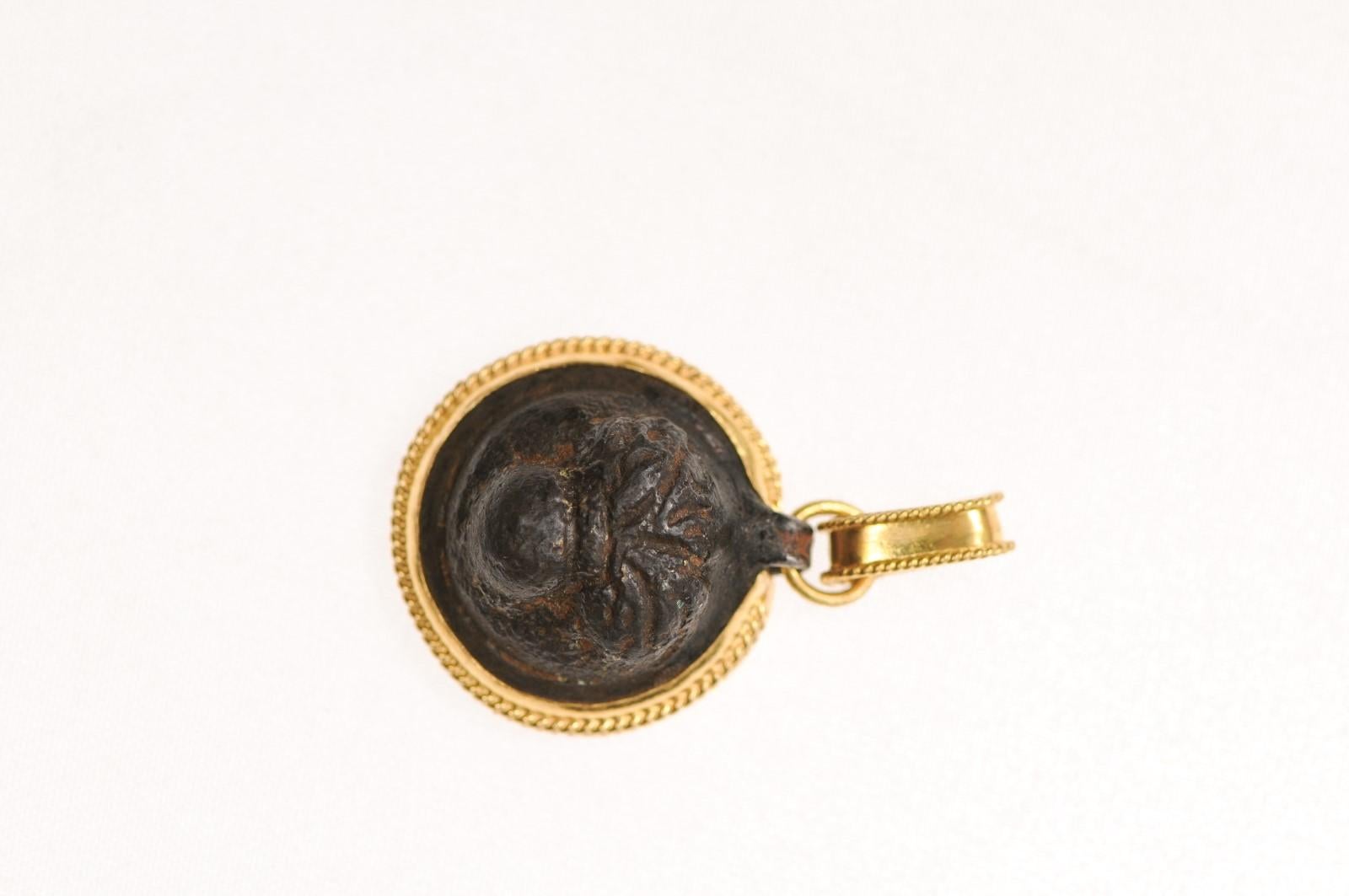 A Marvelous Bronze Roman Pendant For Sale 9