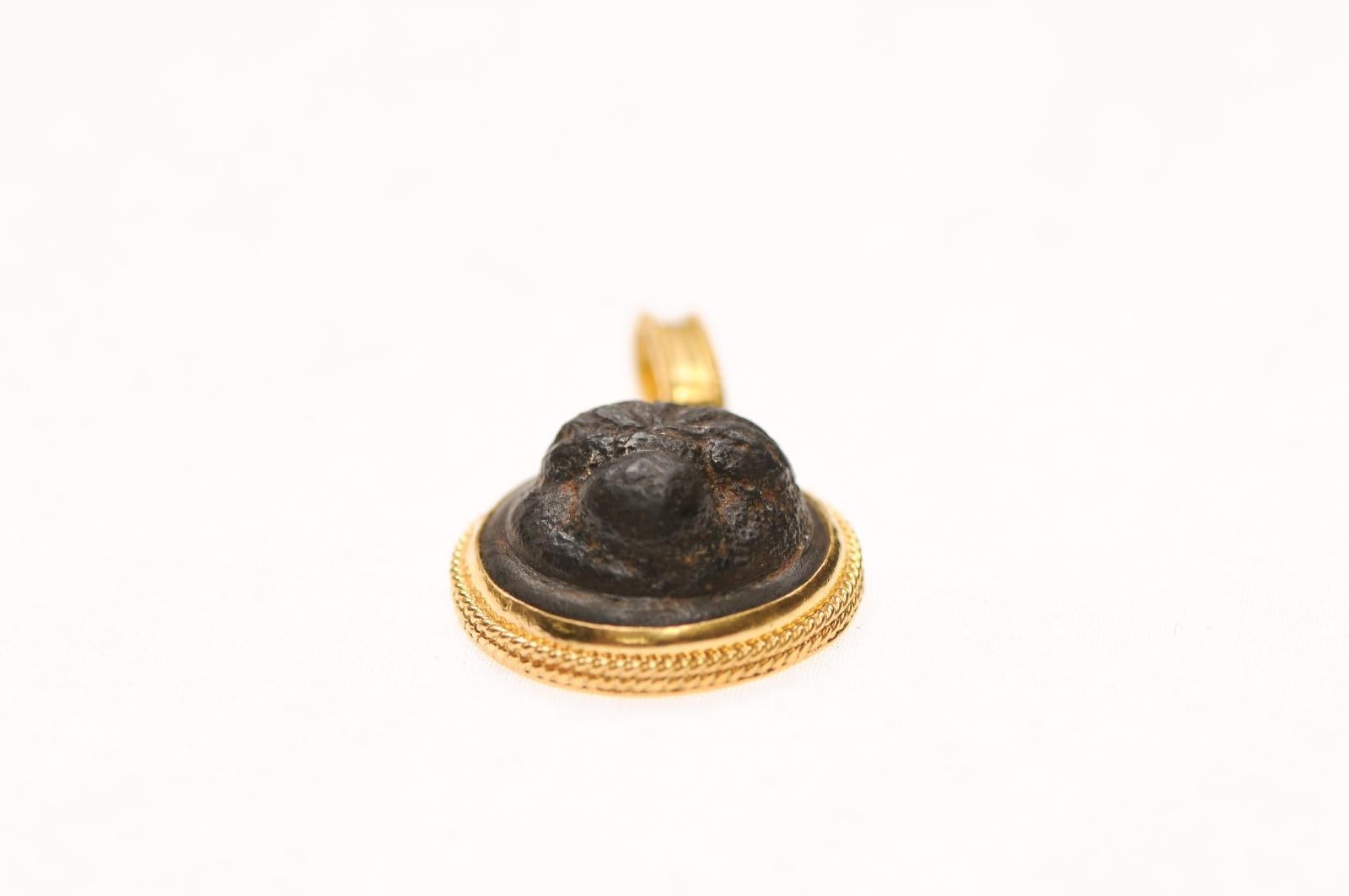 A Marvelous Bronze Roman Pendant For Sale 1