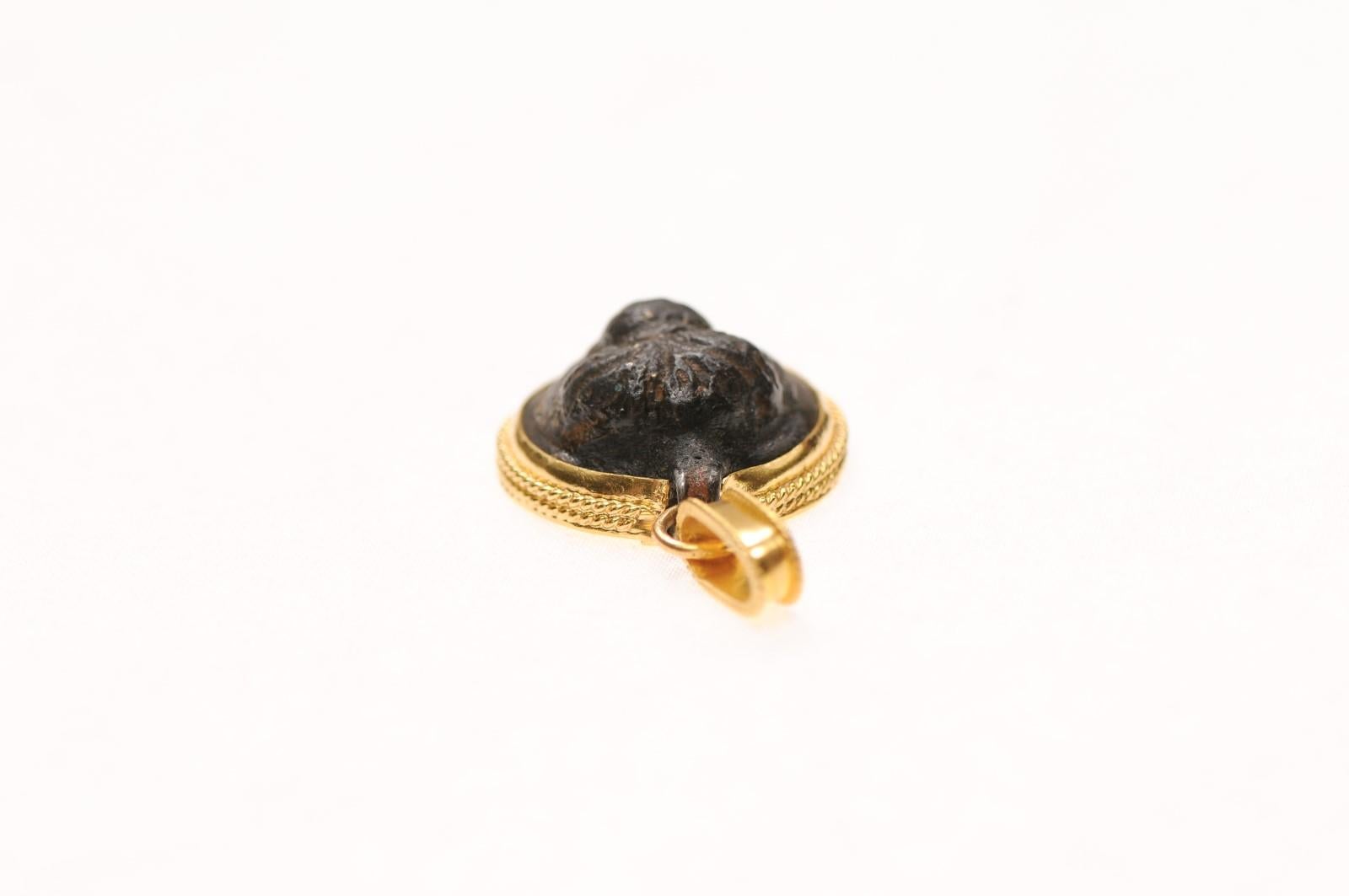 A Marvelous Bronze Roman Pendant For Sale 3