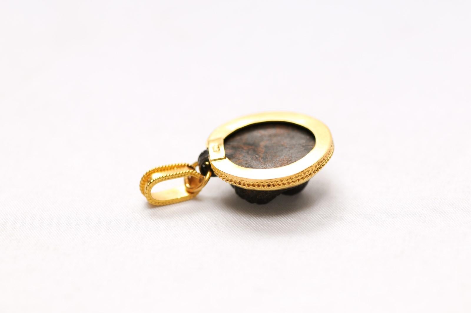 A Marvelous Bronze Roman Pendant For Sale 4