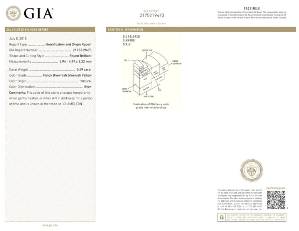 Maravilloso par de pendientes Dimond y Dimond de colores engastados en platino, GIA Cert. Corte redondo en venta