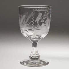 A Masonic Wine Goblet c1880