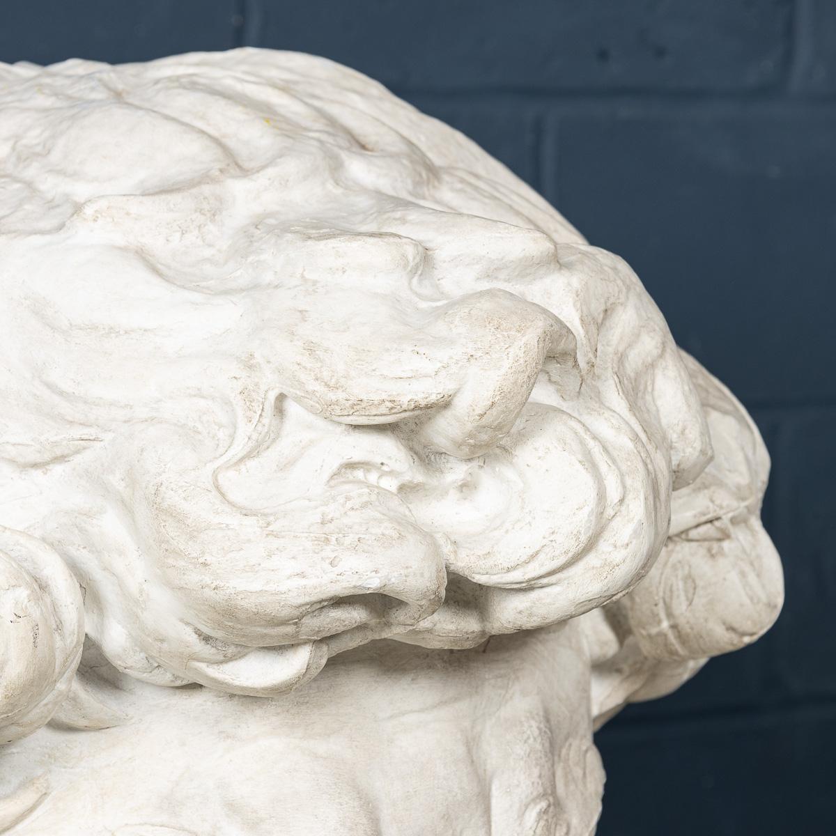 A Massive 20thC Italian Plaster Sculpture Bust Of Michelangelo's David c.1990 For Sale 9