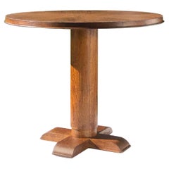 A Massive ART DECO BRUTALIST Pedestal TABLE by CHARLES DUDOUYT, France 1930