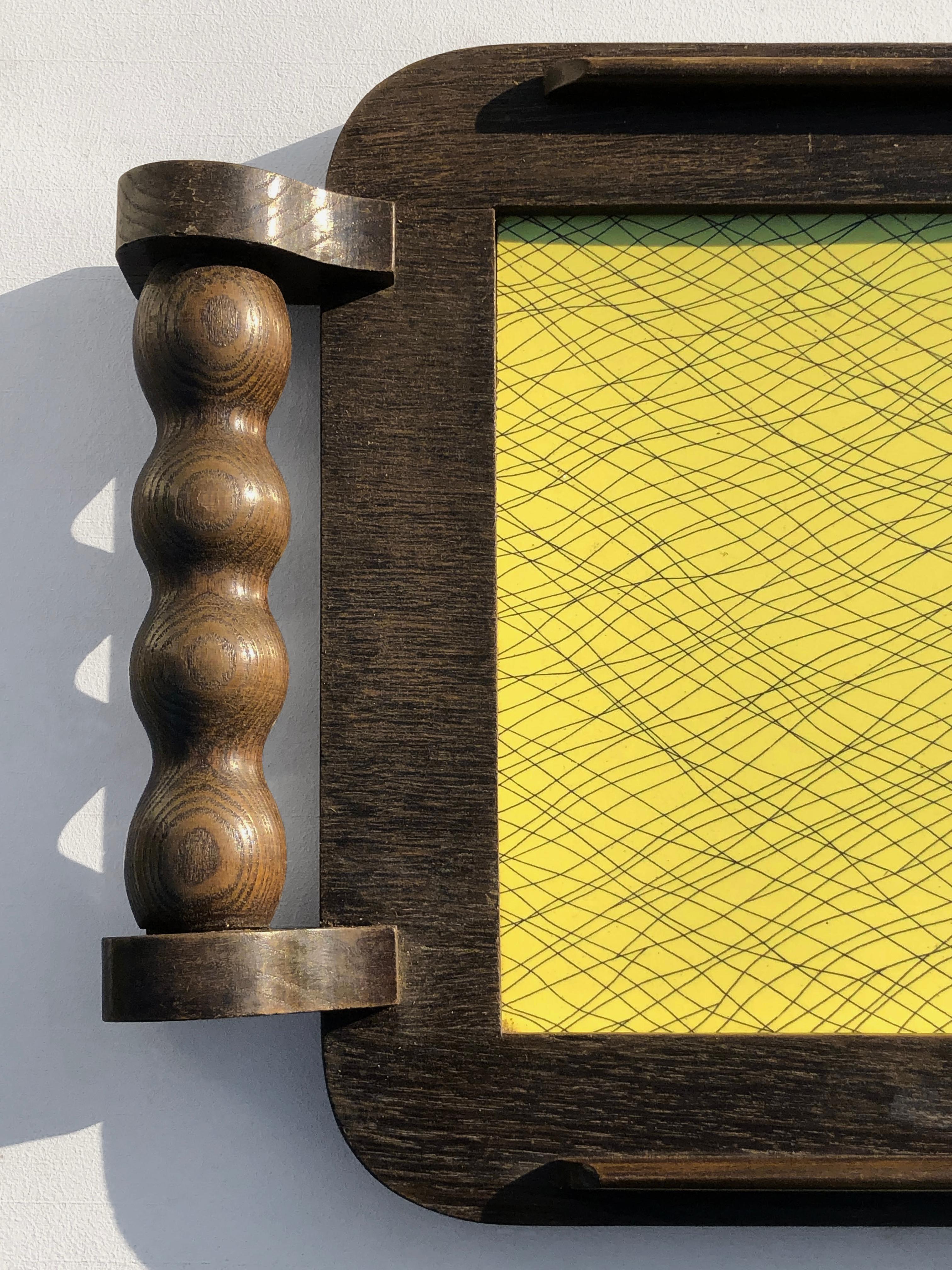 Un enorme plato BRUTALISTA MODERNISTA ART-DECO, de CHARLES DUDOUYT, Francia 1930 Art Decó en venta